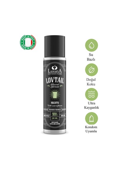İntimateline Luxuria Lovtail Mojito Aromalı 60 Ml Kayganlaştırıcı Jel