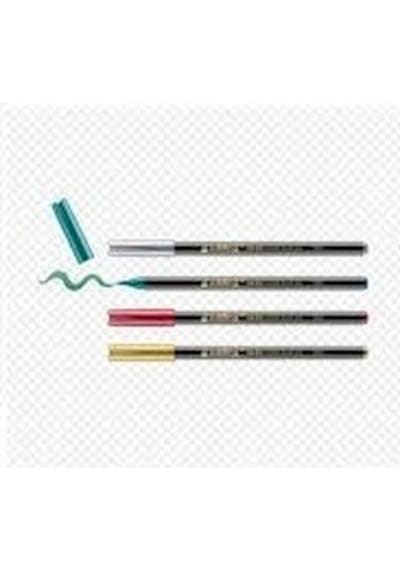 Edding Fırça Uçlu Simli Keçeli Kalem 1 - 6 MM 4'lü