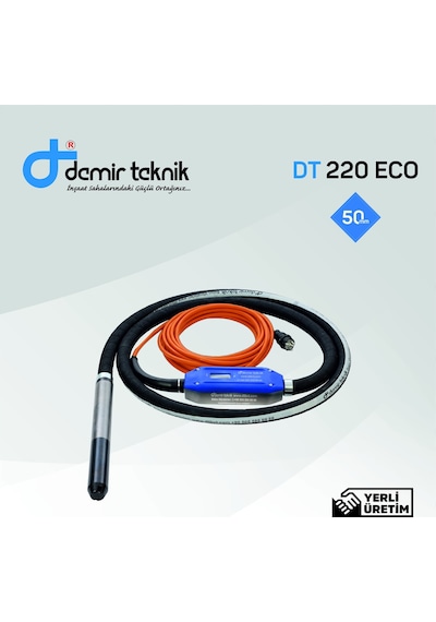 Demir Teknik DT 220 Eco Kendinden Konvertörlü 50 MM Beton Vibratörü