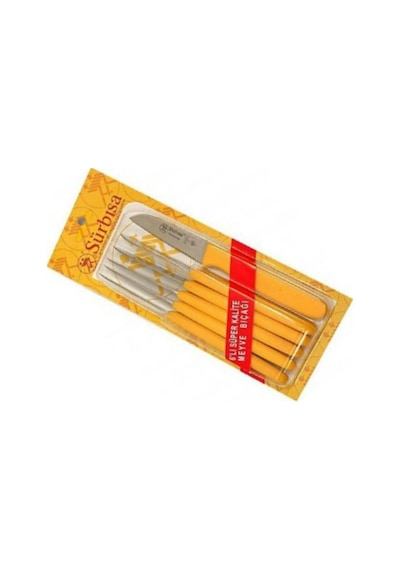 Sürbisa 61007 Sürmene Meyve Bıçağı 6'lı 7.5 CM Siyah