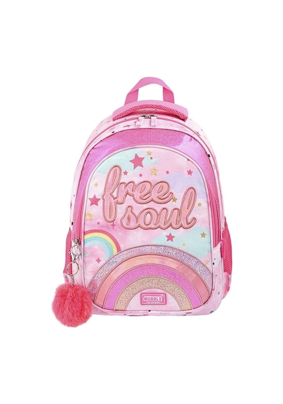 Okul Çantası Muggle Mu-9060 Glitter Rainbow Sırt Çantası Desenli