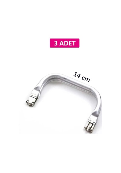 Z12concept Gizli Metal Çanta Bursu - 3 Adet - 14 Cm - Metal Çanta Aparatı Çanta Aksesuarı