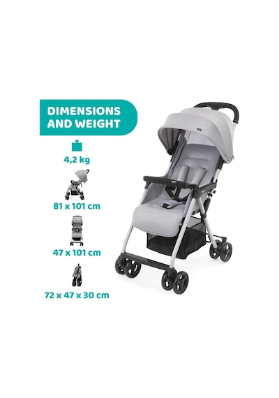 Chicco Ohlala 3 Stroller Bebek Arabası Grey Mist