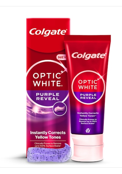 Colgate Optic White Purple Reveal Beyazlatıcı Diş Macunu 75 Ml 2 Adet