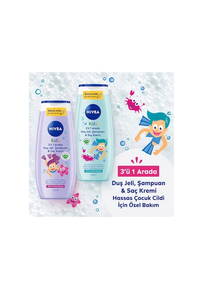 Nivea Çocuk Şampuanı ve Duş Jeli 250 Ml Göz Yakmayan Ekstra Yumuşatıcı Formül