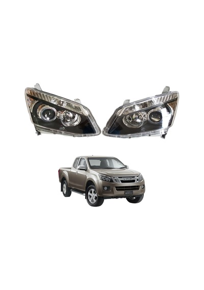 Isuzu D-max Sağ Sol Ön Far Takımı Mercekli 2012-2016