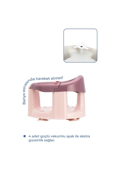Babyjem - Önden Açılır Banyo & Mama Oturağı Mürdüm