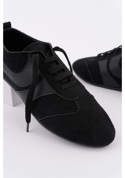 Muggo Vibe Bağcıklı Günlük Kadın Sneaker Spor Ayakkabı Siyah