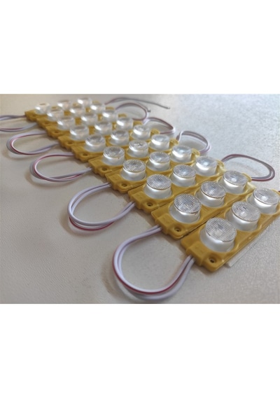 Camlı Parmak Led Lamba Turuncu 24 Volt Su Geçirmez 10,lu 3m Bantlı Kesilebilir Br0409933