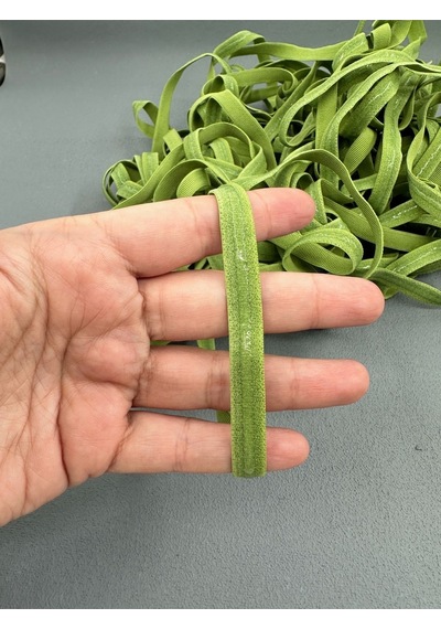 Paşateks 1 Cm Silikonlu Askı Lastiği-5 Metre-fıstık Yeşil