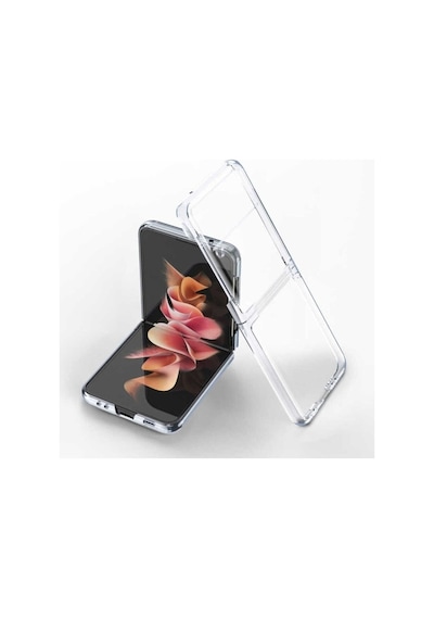 Galaxy Z Flip 3 Kılıf Zore Kıpta Kapak Renksiz