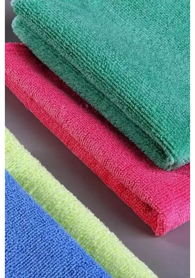 Süper Emici 40x40cm 4lü Mikrofiber Kurulama Bezi - Renkli Cam Araç Silme Bezi 4 Adet Diğer