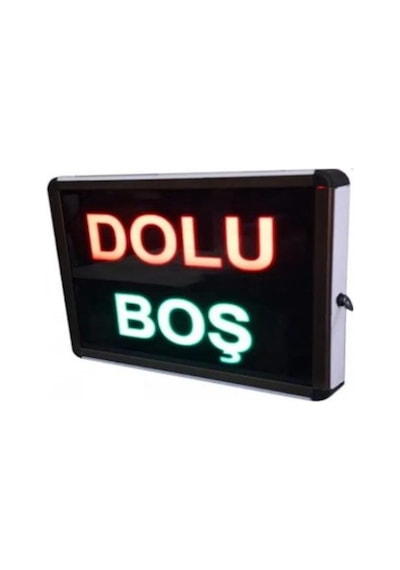 Sanec 220v Ac Anahtarlı Renkli Ledli Dolu/boş Tabelası Kasa: 26x20 Cm