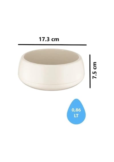 Omnipazar So-eas1 Dekoratif Elvan Arajman Sukulent Kaktüs Saksı 0.86 Litre No 1 Kirli Beyaz 113