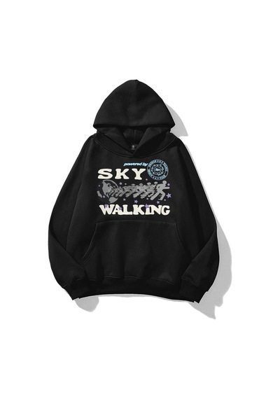 Tarzsokak Unisex Sky Walking Sweatshirt Siyah