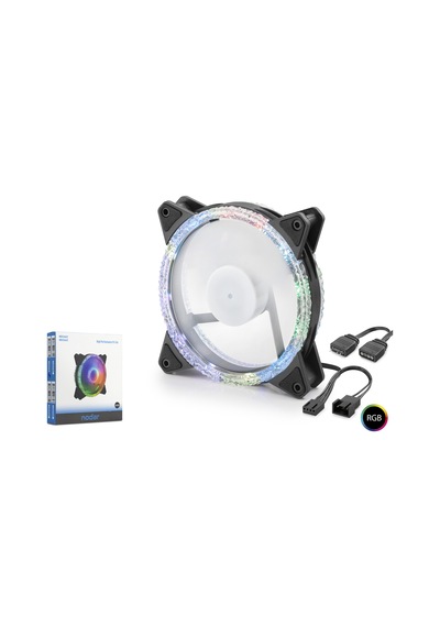 Nodar Nd2662 Kasa Fanı Dış Kristal Argb 120 Mm Siyah