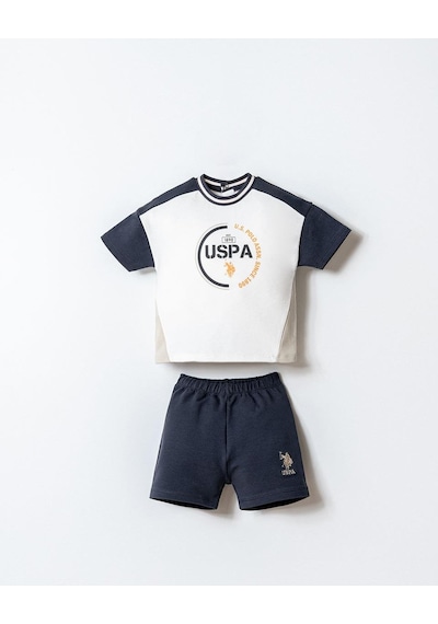 U.S. Polo Assn. U.s. Polo Assn Erkek Bebek 2 Li Şort T-şhirt Takım Füme-2335 Füme