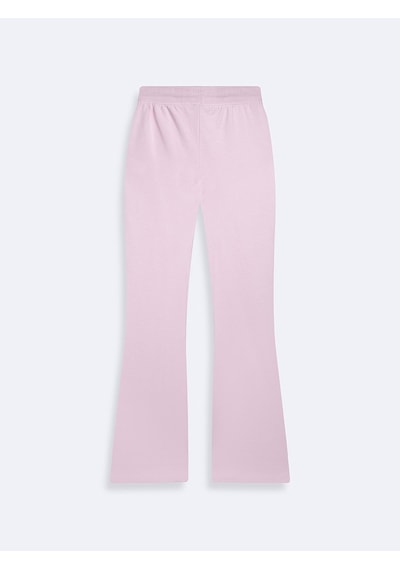 Flare Paça Basic Pembe Eşofman Pembe