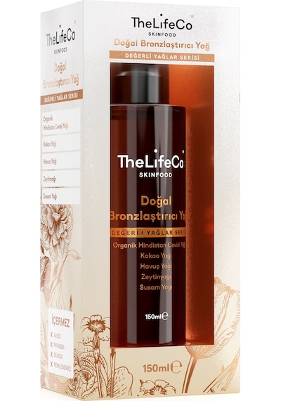 Thelifeco Skinfood Değerli Yağlar Serisi Doğal Bronzlaştırıcı Yağ 150 ML