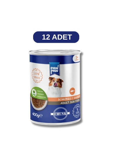 Paw Paw Somonlu Yetişkin Köpek Konserve Maması 12 X 400 G