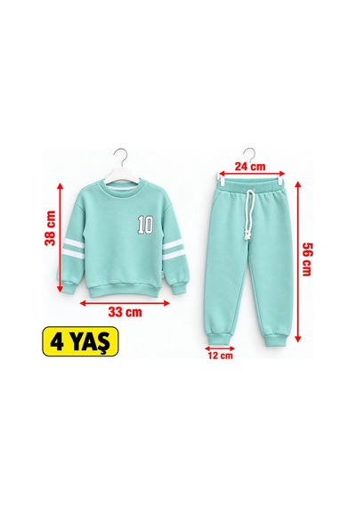 Messlife Erkek Çocuk 10 Baskılı 2 Li Eşofman Takımı Mint Yeşil - 931138700 Mint Yeşil