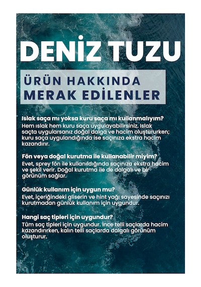 Bade Natural Deniz Tuzu Şekillendirici Saç Spreyi 200 Ml