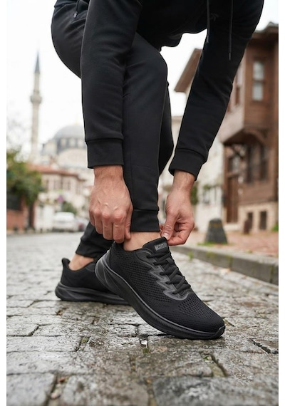 Scooter M2003 Rahat Tekstil Sneaker Erkek Ayakkabı Siyah