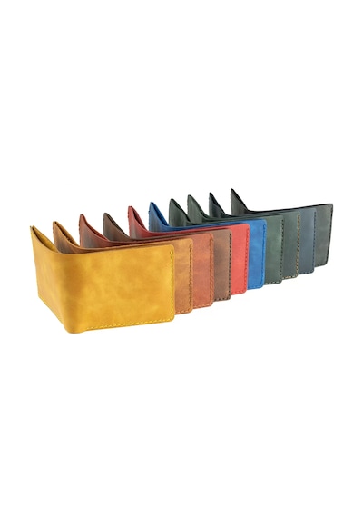 Twingold İsme Özel Yatay Klasik Cüzdan - %100 Rainbow Deri - A010001 - Camel Camel