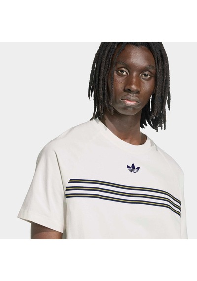 Adidas Chest Stripes Erkek Beyaz Tişört Kr7219