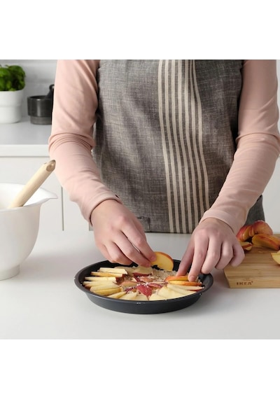 24 Cm Siyah Emaye Kaplı Kek Ve Tart Kalıbı Siyah Çok Renkli