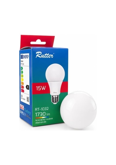 Rt-1032 E27 15w Led Ampul 4000k Günışığı Yüksek Lümen Güçlü Aydınlatma Yüksek Verimli Led Lamba