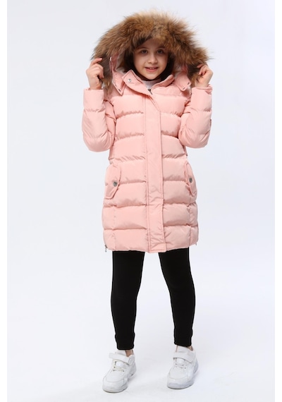 Benitto Kids Kız Çocuk Kaban 1249-pembe Pembe