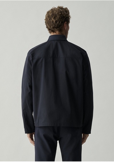 Mavi Fermuarlı Gömlek Dark Navy Lacivert