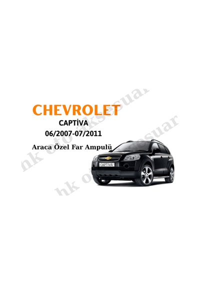 Chevrolet Captiva 06/2007-07/2011 Kısa Far H7