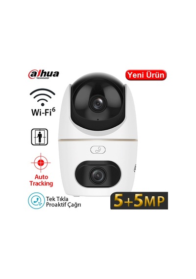 Dahua Hpt1539dd-stw-5e2 5+5mp İndoor Wıfı Çift Kameralı Pan-tılt Kamera