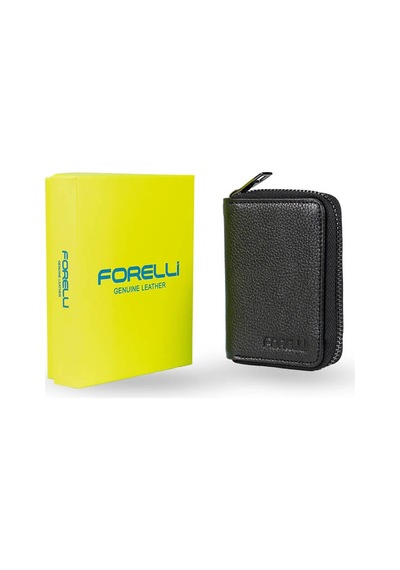 Forelli 5e106 Erkek Hakiki Deri Kartlık Cüzdan Siyah Çok Renkli