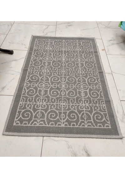 Pamuklu Bukle Lüks Kilim 80x125 -soni Gri Gri