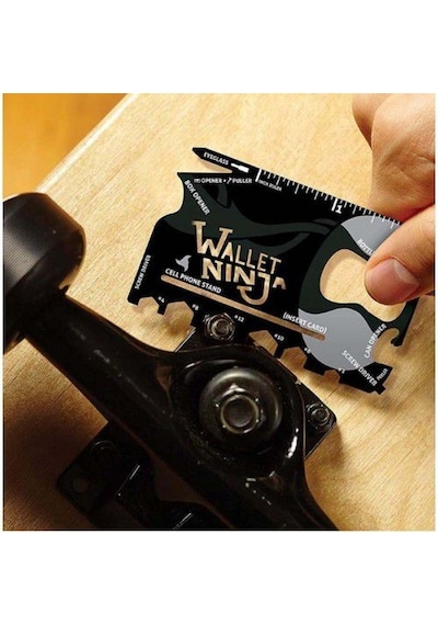 18 In 1 Wallet Ninja Multi Tool Kit Acil Durum Kiti Ninja Wallet Çok Renkli