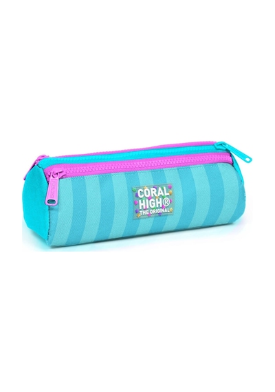 Coral High Pembe Turkuaz Renk Geçişli Kız Çocuk Üç Gözlü İlkokul Ve Ortaokul Okul Kalemliği Çok Renkli