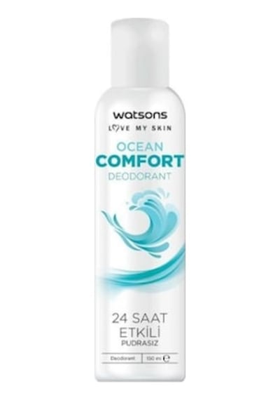 Watsons Ocean Comfort Pudrasız Sprey Deodorant 150 ML