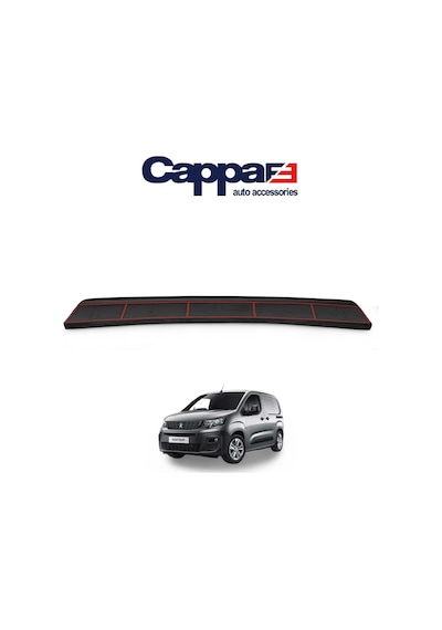Cappafe Peugeot Partner Arka Tampon Eşiği Koruma Parlak Siyah A N11.2262