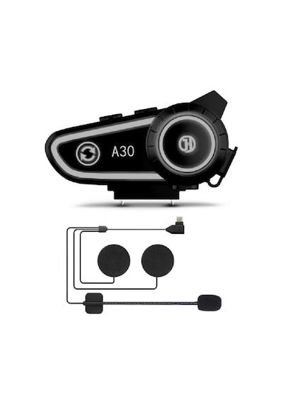 Miaxtreme A30 2x Eşleşmeli Intercom Motor Kurye Kask Bluetooth Kulaklık