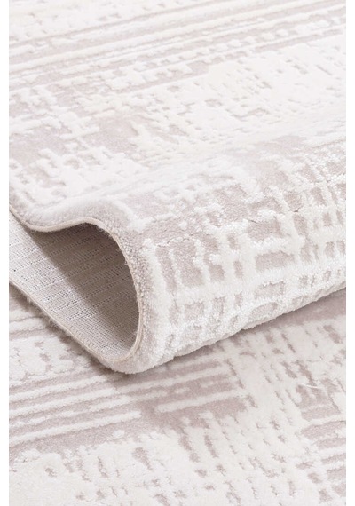 Alya Modern Tasarım Makine Oval Halı 20440 Kemik Kemik-krem