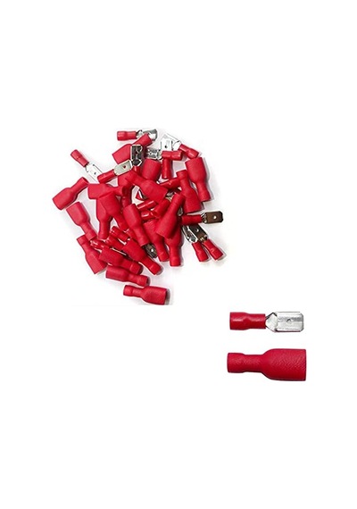 200 Adet Maasco Tam Izoleli Dışı Faston + Erkek 0.5-1.5 Mm2