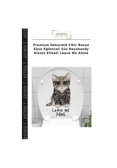 Premium Dekoratif Fikir Banyo Süsü Eğlenceli Süs Decohandy Klozet Etiketi Leave Me Alone