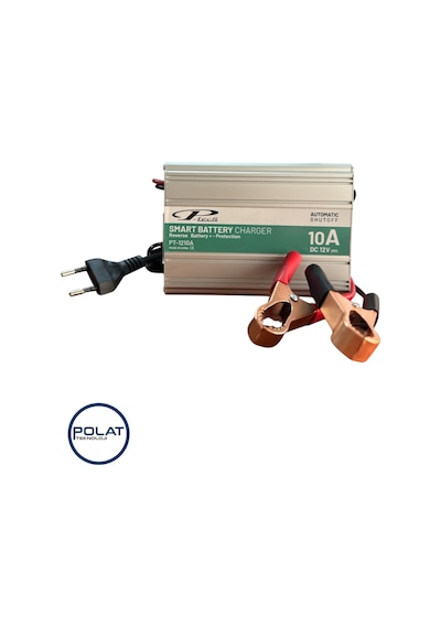 P-tech Tam Otomatik Kesicili 12volt 10amper Akıllı Hızlı Akü Şarj Cihazı