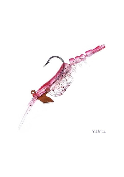 Pandora Caridina 7.6 CM 6.5 G Yapay Sahte Silikon Karides Yem