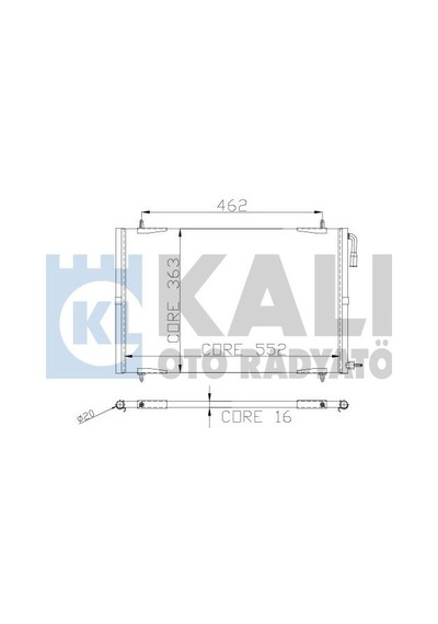 Kale Klıma Radyatoru Peugeot 206 1.4 1.6 2.0 1.4hdı 98-03 Vidalı Klr-200abc020