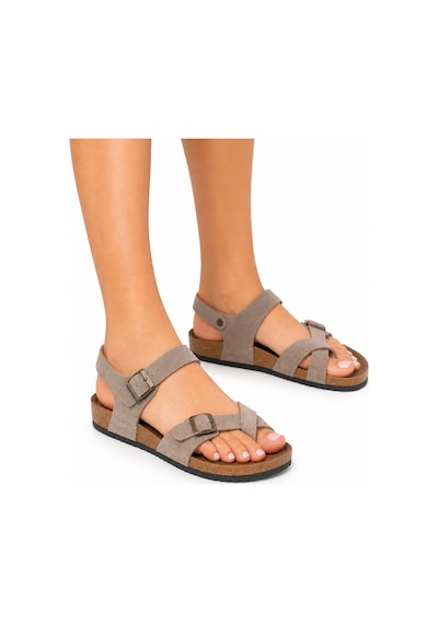 Dadwolf Rahat Taormına Leolı 1021077 Mayari Rio Kids Birkens Model Ortopedik Sandalet Vizon