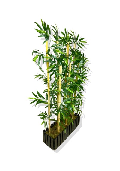 Cihan Çiçekçilik Bambu Seperatör 7 Adet Bambu Yoğun Yaprak 120 Cm 54x20x120 Yeşil